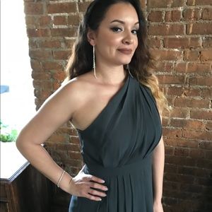 One Shoulder Chiffon Dress